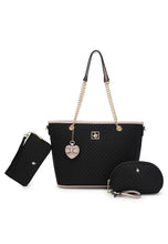 Load image into Gallery viewer, Women's 3 In 1 Quilted Bag + Pouch + Long Purse - HHP 3876