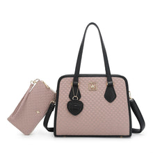 Load image into Gallery viewer, Women's 2-in-1  Quilted Top Handle Sling Bag With Long Purse - HHN 3979