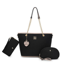 Load image into Gallery viewer, Women's 3 In 1 Quilted Bag + Pouch + Long Purse - HHP 3876