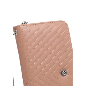 Women's RFID Zipper Long Wallet / Purse With Detachable Wrist Strap And Coin Compartment - KP 008