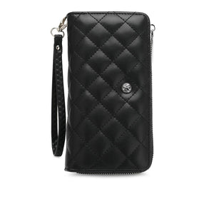 Women's RFID Zipper Long Wallet / Purse With Detachable Wrist Strap And Coin Compartment - KP 007