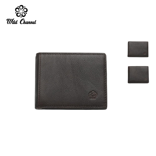 Men's Genuine Leather RFID Blocking Money Clip Wallet - NW 010