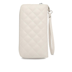 Women's RFID Zipper Long Wallet / Purse With Detachable Wrist Strap And Coin Compartment - KP 007