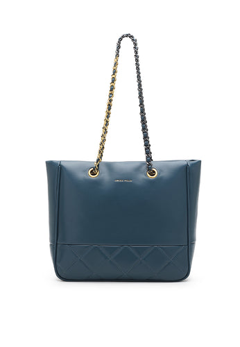 Women's Chain Tote Bag / Shoulder Bag - Blue