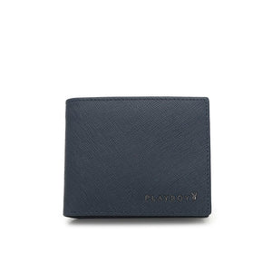 Men's Genuine Leather RFID Blocking Fortune Blue Wallet - PW 277