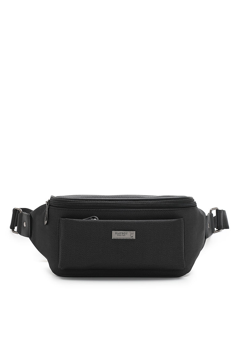 Men's Waist Bag / Belt Bag / Chest Bag - Black