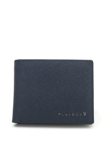 Men's Genuine Leather RFID Blocking Fortune Blue Wallet - PW 277