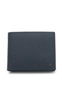 Men's Genuine Leather RFID Blocking Fortune Blue Wallet - PW 277