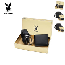 Load image into Gallery viewer, Men&#39;s Gift Set - Genuine Leather RFID Wallet + 35mm Pin Belt - PGS 442