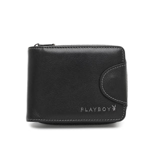 Men's Genuine Leather RFID Blocking Fortune Black Wallet - PW 279