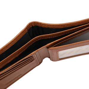 Men's Genuine Leather RFID Bi-Fold Wallet - VWW 126