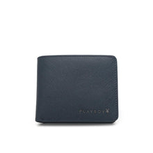 Load image into Gallery viewer, Men&#39;s Genuine Leather RFID Blocking Fortune Blue Wallet - PW 277