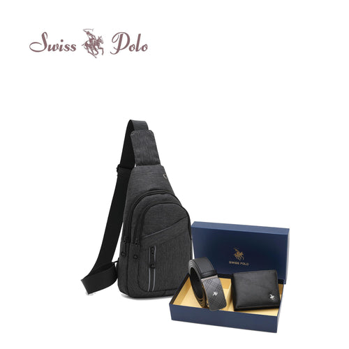 Gift Set  Leather Wallet + 35mm Automatic Belt + Chest Bag - SGS 568-7