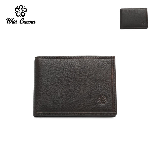 Men's Genuine Leather RFID Blocking Bi Fold Wallet - NW 011