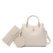 Load image into Gallery viewer, Women&#39;s 3-In-1 Croc Embossed Handbag + Pouch + Coin Case - HGY 1885