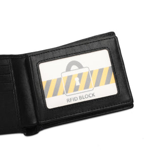 Men's Genuine Leather RFID Blocking Bi Fold Wallet - NW 009