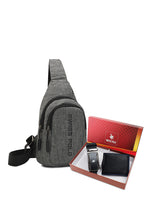 Load image into Gallery viewer, Men&#39;s Gift Set - Chest Bag + Genuine Leather Wallet + Belt Gift Set - SGS 548