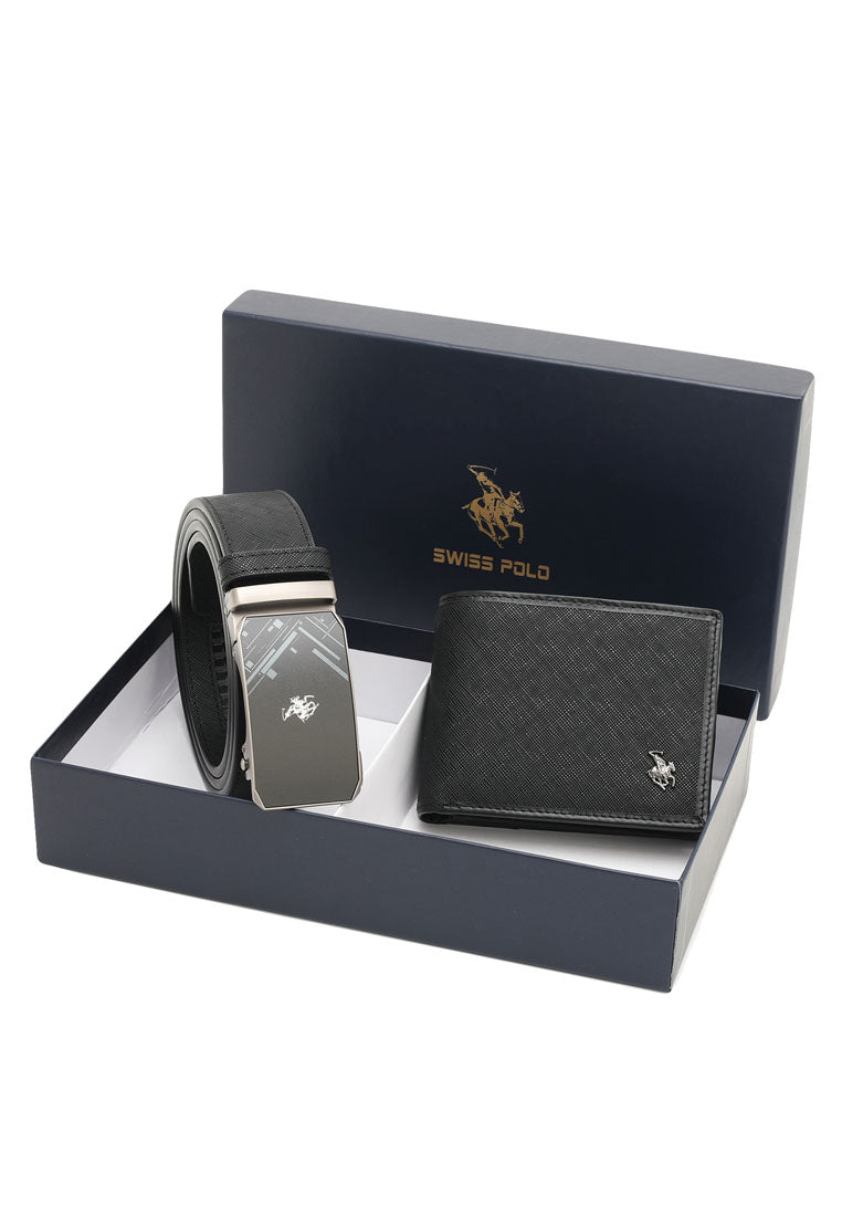 Men's Gift Set - RFID Bifold Wallet + Automatic Belt - SGS 558