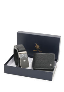 Men's Gift Set - RFID Bifold Wallet + Automatic Belt - SGS 558