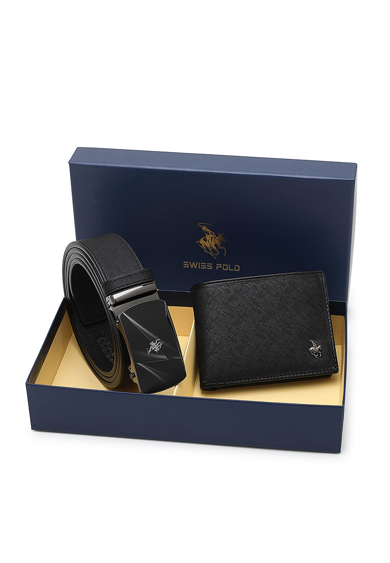 Men's Gift Set - RFID Bifold Wallet + Automatic Belt - SGS 557