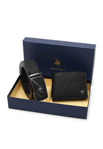 Men's Gift Set - RFID Bifold Wallet + Automatic Belt - SGS 557