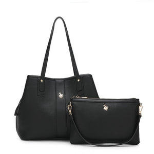 2 In 1 Women's Top Handle Tote Bag + Pouch - HFT 7686