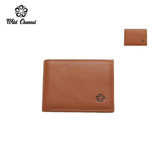 Men's Genuine Leather RFID Blocking Bi Fold Wallet - NW 014