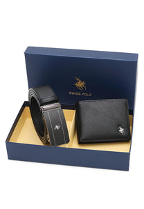 Men's Gift Set - Genuine Leather Bifold Wallet + 35MM Automatic Belt - SGS 568-3