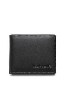 Men's Genuine Leather RFID Blocking Fortune Black Wallet - PW 279