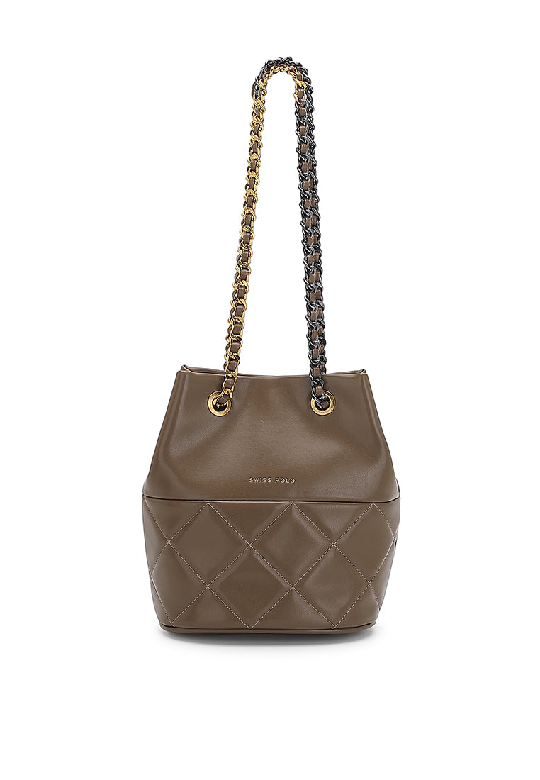 Chain Handbag - Brown