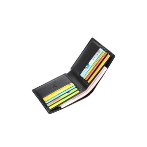 Men's RFID Blocking Bi Fold Black Wallet - PW 230