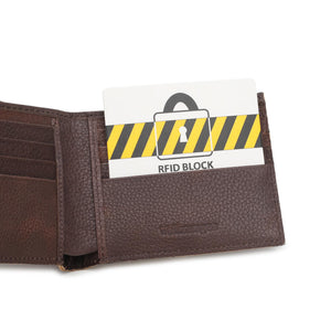 Men's Genuine Leather RFID Short Wallet - VWW 134