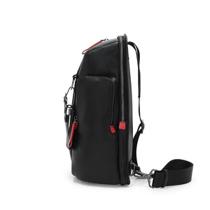 Men's Leather Chest Bag / Sling Bag / Backpack - VVV 10015