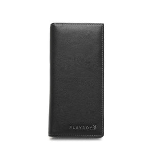 Men's Genuine Leather RFID Blocking Fortune Black Wallet - PW 279