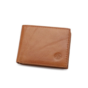 Men's Genuine Leather RFID Bi-Fold Wallet - VWW 126