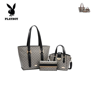 Women's 3 in 1 Bag - Tote Bag & Top Handle Bag & Wallet - BPZ 9482