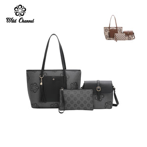 Women's 3 in 1  Monogram Tote Bag + Sling Bag + Pouch - NEX 1328