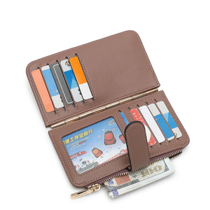 Women's Leather Card Holder With Coin Compartment - KP 023