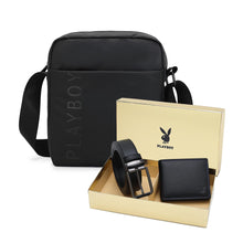 Load image into Gallery viewer, Men&#39;s Gift Set - Genuine Leather RFID Wallet + 35mm Pin Belt - PGS 442