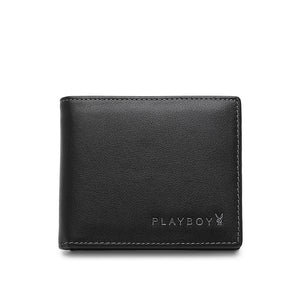 Men's Genuine Leather RFID Blocking Fortune Black Wallet - PW 279