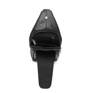 Men's Leather Chest Bag / Sling Bag / Crossbody Bag - VVT 10013