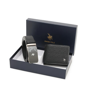 Men's Gift Set - RFID Bifold Wallet + Automatic Belt - SGS 558