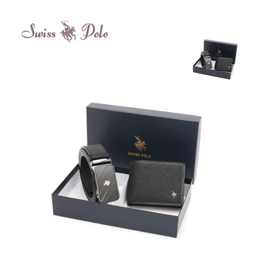 Men's Gift Set - RFID Bifold Wallet + Automatic Belt - SGS 562