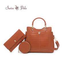 Load image into Gallery viewer, SWISS POLO LADIES 3 IN 1 HANDBAG / LONG PURSE AND COIN CASE ALISSON