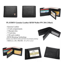 Load image into Gallery viewer, PLAYBOY Bifold Wallet And 35MM Auto Belt Gift Set