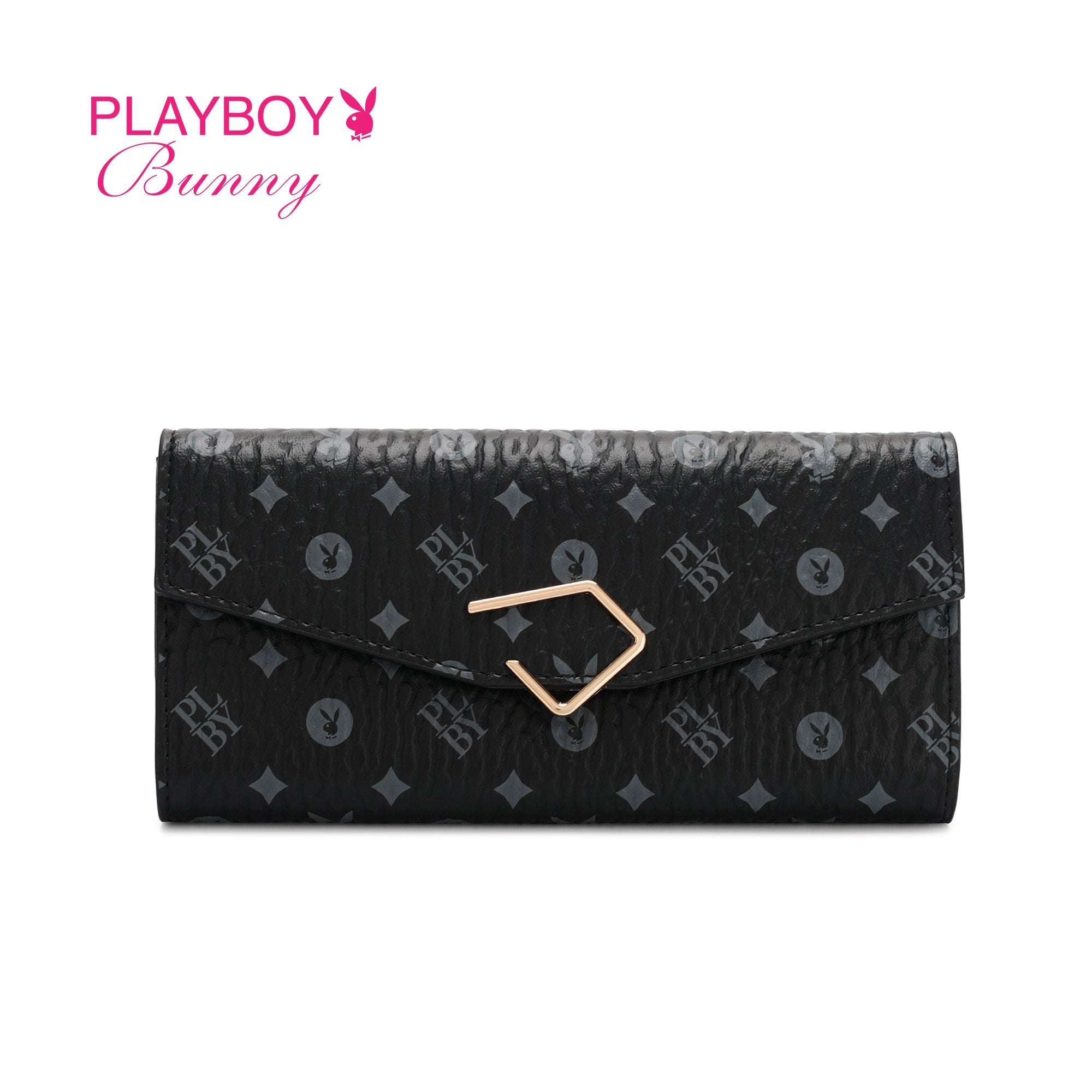 PLAYBOY BUNNY LADIES MONOGRAM LONG PURSE EMILEE –