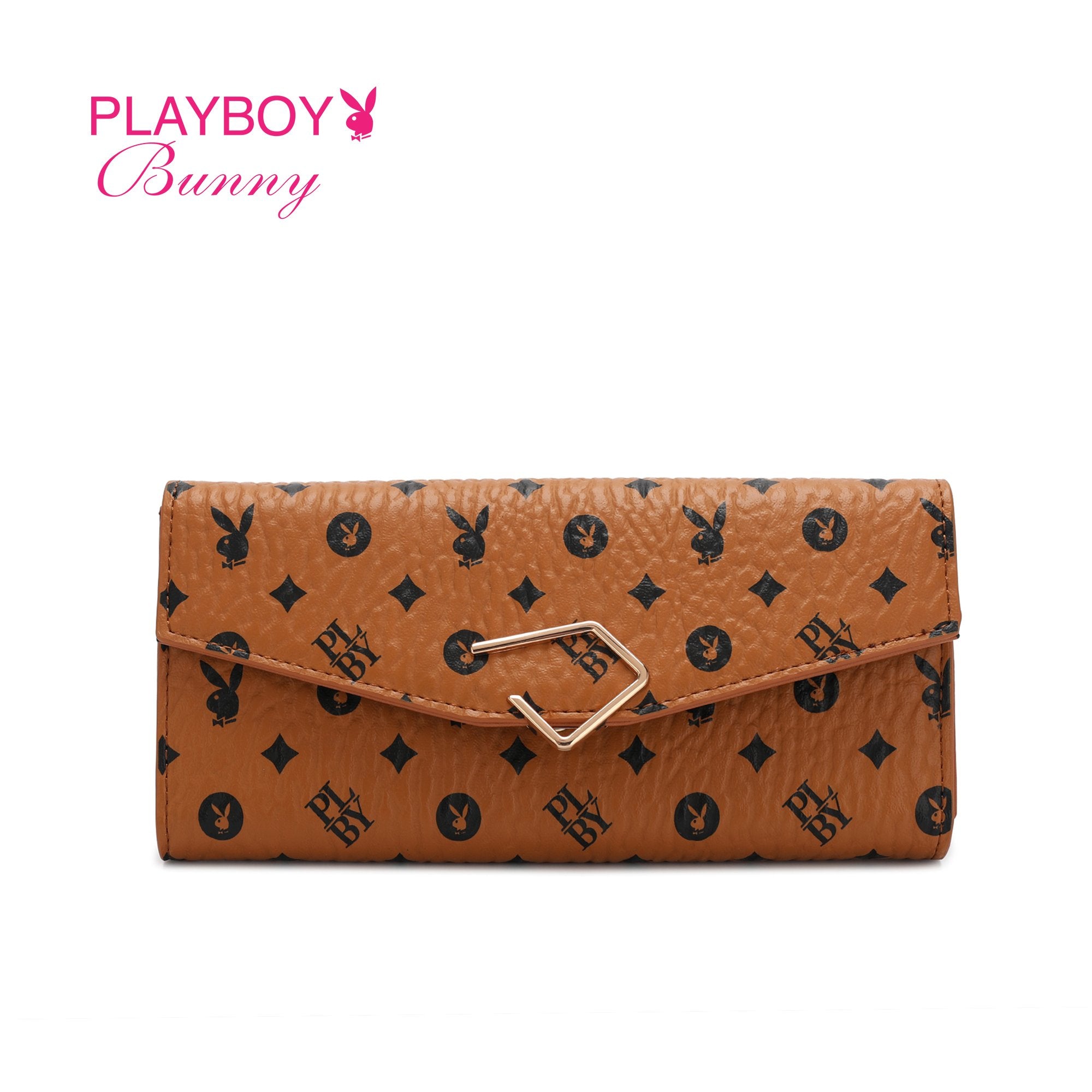 PLAYBOY BUNNY LADIES MONOGRAM LONG PURSE EMILEE –