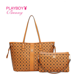 PLAYBOY BUNNY 2 IN 1 LADIES TOTE AND POUCH BAG ESTELLE