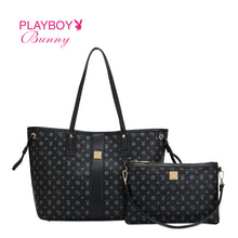Load image into Gallery viewer, PLAYBOY BUNNY 2 IN 1 LADIES TOTE AND POUCH BAG ESTELLE