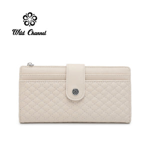 Wild Channel Ladies Quilted Bi Fold Long Purse